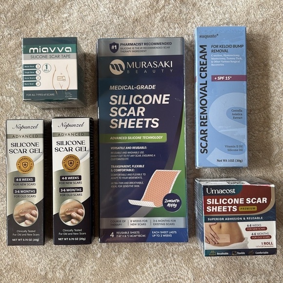 Brand New Lot of Silicone Scar Tape Sheets Advanced Treatment Scar Gel Cream - Picture 5 of 14